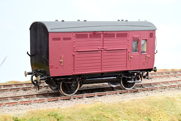 Kit Built O Gauge BR Maroon ex-GWR Horse Box Unnumbered - Boxed