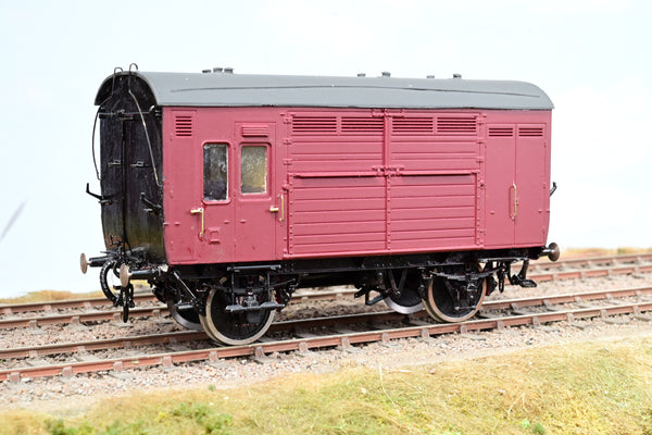 Kit Built O Gauge BR Maroon ex-GWR Horse Box Unnumbered - Boxed