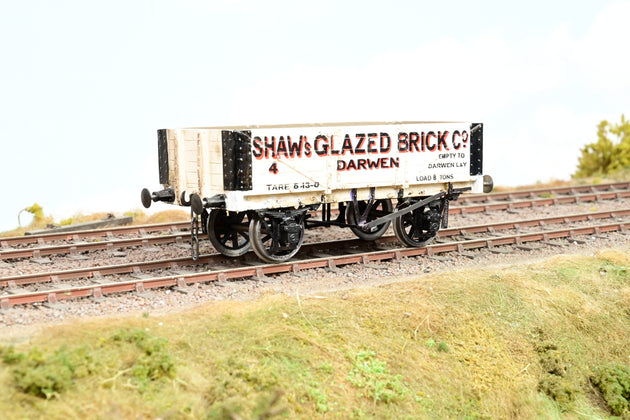 Kit Built O Gauge 'Shaw's Glazed Brick Co., Darwen' 5-Plank Open Wagon No.4 - Aftermarket Box