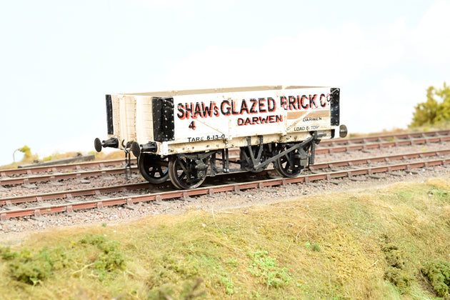 Kit Built O Gauge 'Shaw's Glazed Brick Co., Darwen' 5-Plank Open Wagon No.4 - Aftermarket Box