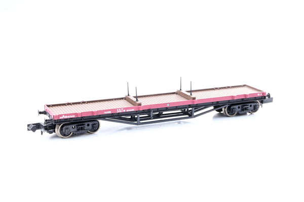 Graham Farish N Gauge 373-925A BR Gulf Red 30T Bogie Bolster Wagon No.DB997653 - Boxed