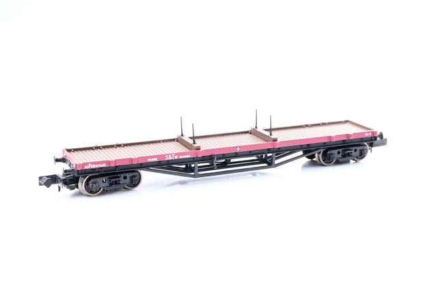Graham Farish N Gauge 373-925A BR Gulf Red 30T Bogie Bolster Wagon No.DB997653 - Boxed