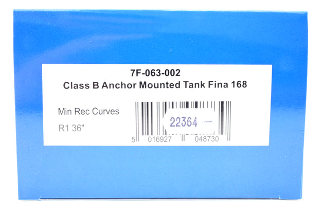 Dapol O Gauge 7F-063-002 Fina Black Class B Anchor Mounted Tank Wagon No.168 - Boxed