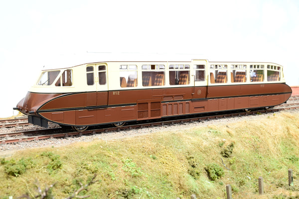 Dapol O Gauge GWR Chocolate & Cream Streamlined Railcar No.12 - Boxed