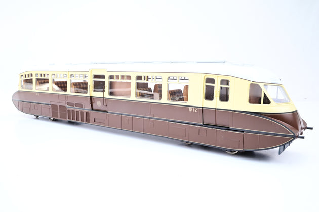 Dapol O Gauge GWR Chocolate & Cream Streamlined Railcar No.12 - Boxed