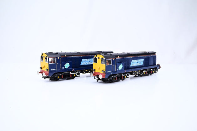 Bachmann OO Gauge Pair of Direct Rail Services 'Compass' Class 20/3 No.20302 & 20305 - DCC Sound, Boxed