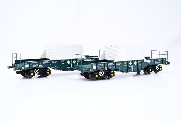 Accurascale OO Gauge ACC1115 Twin Pack A FNA-D 'New Generation' Nuclear Flask Carrier - Boxed