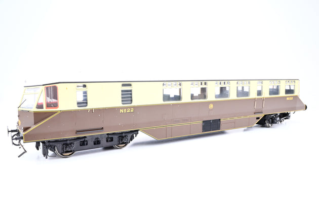 Heljan O Gauge 1900 GWR Chocolate & Cream Diesel Railcar No.22 - Boxed