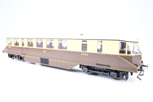 Heljan O Gauge 1900 GWR Chocolate & Cream Diesel Railcar No.22 - Boxed