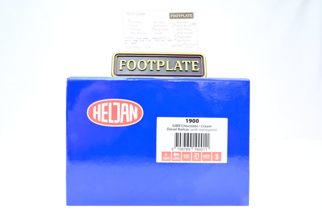 Heljan O Gauge 1900 GWR Chocolate & Cream Diesel Railcar No.22 - Boxed
