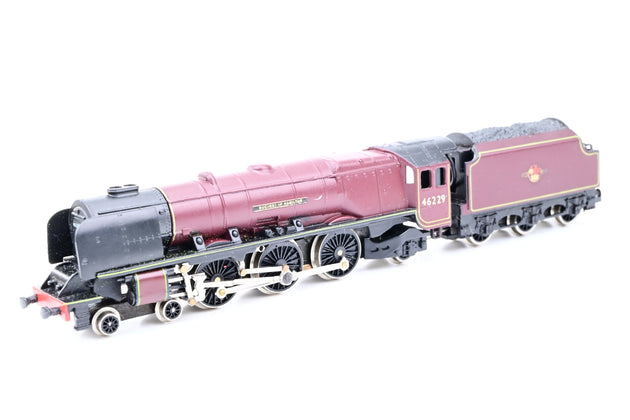 Graham Farish N Gauge Coronation Class 4-6-2 BR Maroon 'Duchess of Hamilton' No.46229 - Unboxed