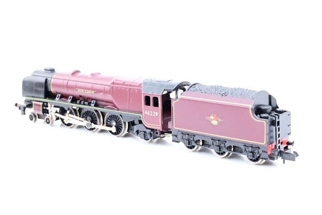 Graham Farish N Gauge Coronation Class 4-6-2 BR Maroon 'Duchess of Hamilton' No.46229 - Unboxed
