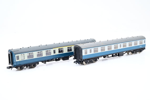 Graham Farish N Gauge Rake of 2 BR Mk1 Coaches SK & CK Blue Grey - Unboxed