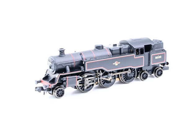 Graham Farish N Gauge 372-529 BR Black Late Crest Class 4MT No.80130 - Boxed