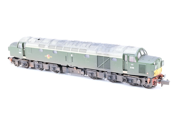 Graham Farish N Gauge 371-185 BR Green w/ SYP Class 40 No.D338 - TMC Weathered, Boxed