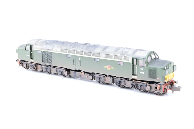 Graham Farish N Gauge 371-185 BR Green w/ SYP Class 40 No.D338 - TMC Weathered, Boxed