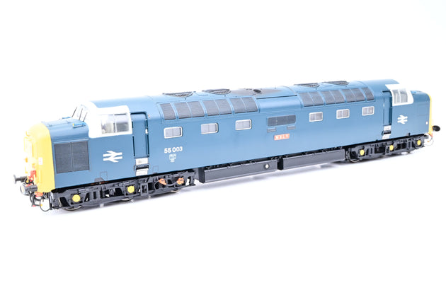 Bachmann OO Gauge BR Blue Class 55 w/ Domino Headcode No.55003 'Meld' - Aftermarket Box