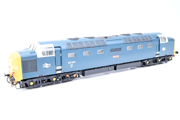 Bachmann OO Gauge BR Blue Class 55 w/ Domino Headcode No.55003 'Meld' - Aftermarket Box