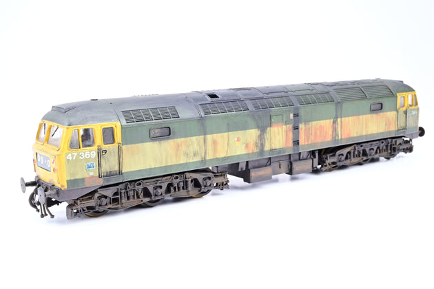 Lima OO Gauge BR Two-Tone Green Class 47 No.47369/D1888 - Heavily Weathered, Aftermarket Box