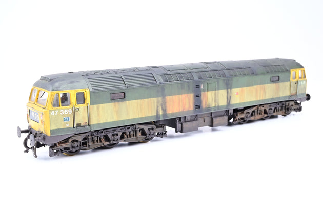 Lima OO Gauge BR Two-Tone Green Class 47 No.47369/D1888 - Heavily Weathered, Aftermarket Box