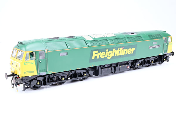 Bachmann OO Gauge 32-750 Freightliner Green & Yellow Class 57/0 No.57008 'Freightliner Explorer' - Aftermarket Box