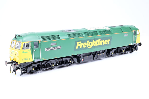 Bachmann OO Gauge 32-750 Freightliner Green & Yellow Class 57/0 No.57008 'Freightliner Explorer' - Aftermarket Box
