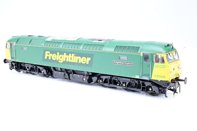 Bachmann OO Gauge 32-750 Freightliner Green & Yellow Class 57/0 No.57008 'Freightliner Explorer' - Aftermarket Box