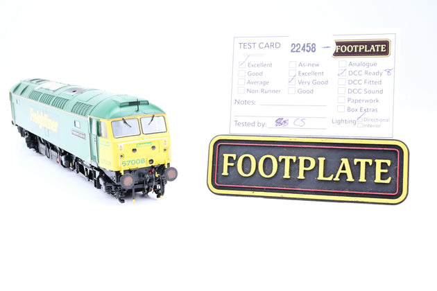 Bachmann OO Gauge 32-750 Freightliner Green & Yellow Class 57/0 No.57008 'Freightliner Explorer' - Aftermarket Box
