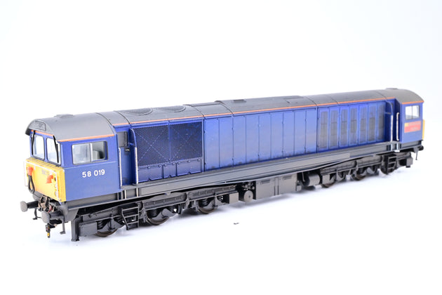 Heljan OO Gauge Plain Blue Class 58 No.58019 'Shirebrook Colliery'  -Aftermarket Box