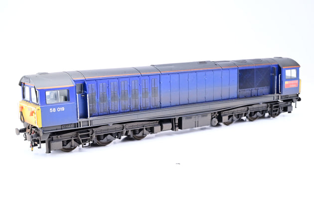 Heljan OO Gauge Plain Blue Class 58 No.58019 'Shirebrook Colliery'  -Aftermarket Box