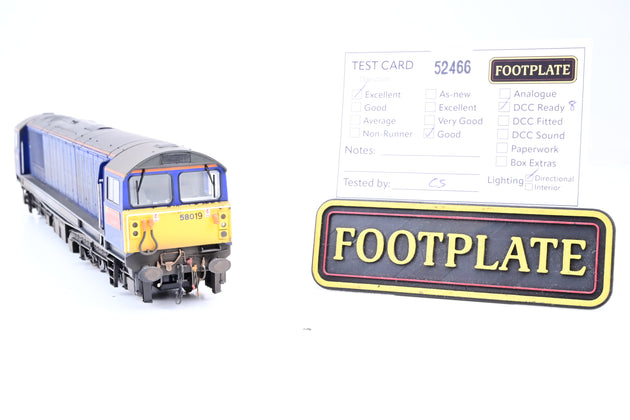 Heljan OO Gauge Plain Blue Class 58 No.58019 'Shirebrook Colliery'  -Aftermarket Box