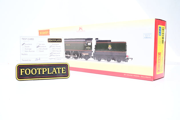 Hornby OO Gauge R30114 BR Green West Country Class No.34046 'Braunton'