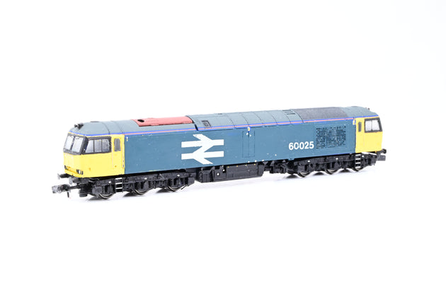 Graham Farish N Gauge BR Blue Large Logo Class 60 No.60025 - Repaint, Boxed