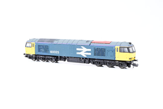 Graham Farish N Gauge BR Blue Large Logo Class 60 No.60025 - Repaint, Boxed