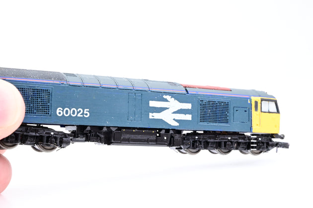 Graham Farish N Gauge BR Blue Large Logo Class 60 No.60025 - Repaint, Boxed
