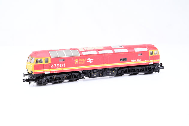 Graham Farish N Gauge Royal Mail Red Class 47 No.47901 'Scott Tracy' - Repaint, Unboxed