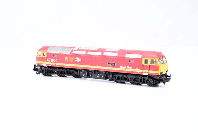 Graham Farish N Gauge Royal Mail Red Class 47 No.47901 'Scott Tracy' - Repaint, Unboxed