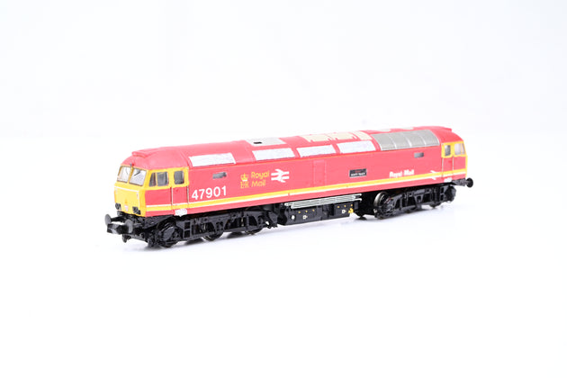 Graham Farish N Gauge Royal Mail Red Class 47 No.47901 'Scott Tracy' - Repaint, Unboxed