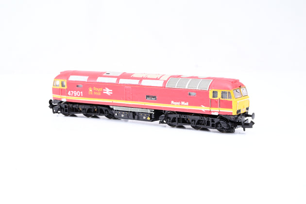Graham Farish N Gauge Royal Mail Red Class 47 No.47901 'Scott Tracy' - Repaint, Unboxed