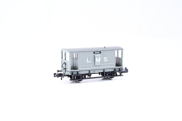 Graham Farish N Gauge 377-750 LMS Grey Midland 20T Brake Van No.2045 - Boxed