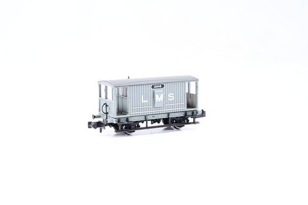Graham Farish N Gauge 377-750 LMS Grey Midland 20T Brake Van No.2045 - Boxed