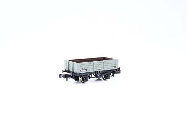 Graham Farish N Gauge 377-054 BR Grey 5-Plank Open Wagon w/ Wooden Floor No.M318256 - Boxed