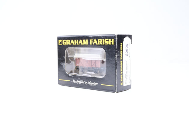 Graham Farish N Gauge 373-700A BR Bauxite 12T Ventilated Covered Van w/ Planked Sides No.B755197 - Boxed