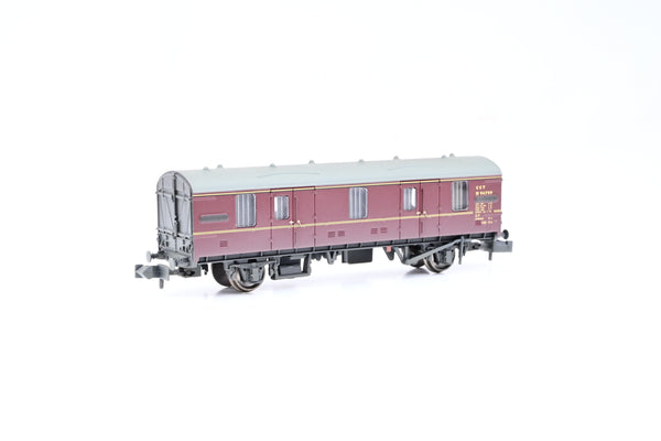 Graham Farish N Gauge 374-641 BR Maroon Mk1 CCT Covered Carriage Truck No.M94799 - Factory Weathered, Boxed
