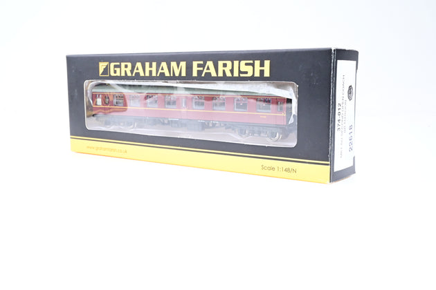 Graham Farish N Gauge 374-012 BR Maroon Mk1 SO Open Second Coach No.M4929 - Boxed