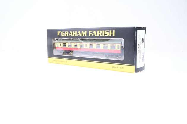 Graham Farish N Gauge 374-010 BR Crimson & Cream Mk1 SO Open Second Coach No.M3741 - Boxed