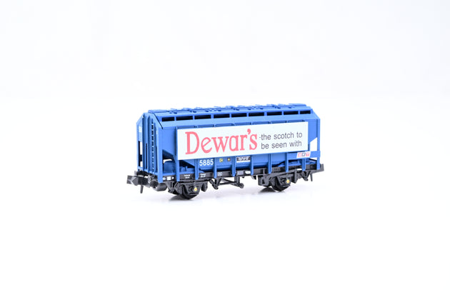 Peco N Gauge NR-P502 'Dewar's & White Horse Whisky' 35T Whisky Bulk Grain Hoppers No.5885 & 5828 - Limited Edition, Boxed