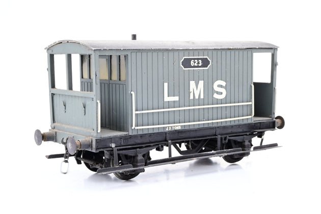Kit Built O Gauge LMS 20 Ton 4 Wheel brake No.623 - Unboxed (Etched Brass)