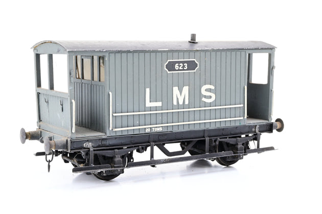 Kit Built O Gauge LMS 20 Ton 4 Wheel brake No.623 - Unboxed (Etched Brass)