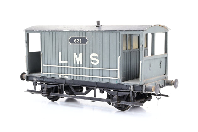 Kit Built O Gauge LMS 20 Ton 4 Wheel brake No.623 - Unboxed (Etched Brass)